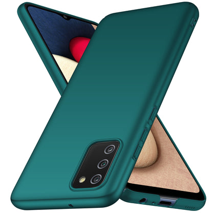For Samsung Galaxy A02s (166.5x75.9x9.2mm) Hard PC Cover Solid Color Anti-Scratch Shockproof Phone Case
