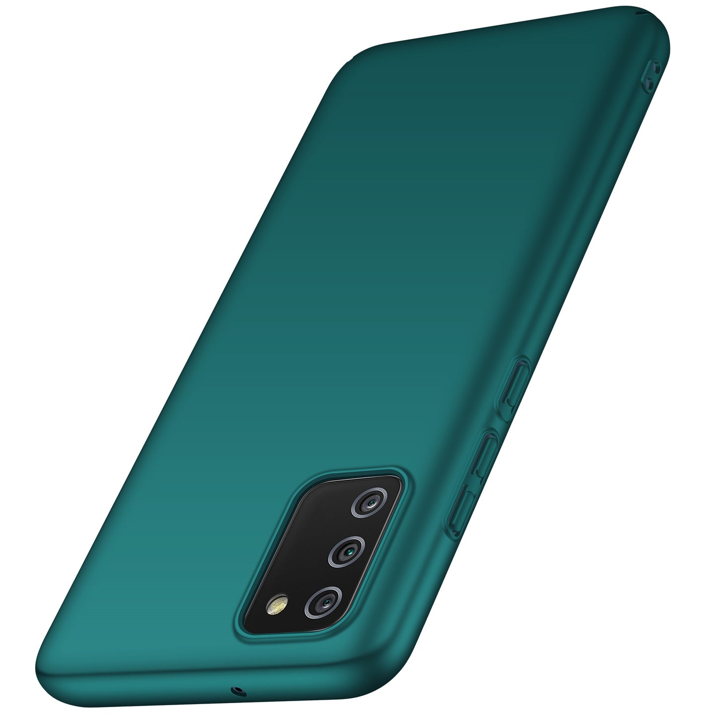 For Samsung Galaxy A02s (166.5x75.9x9.2mm) Hard PC Cover Solid Color Anti-Scratch Shockproof Phone Case