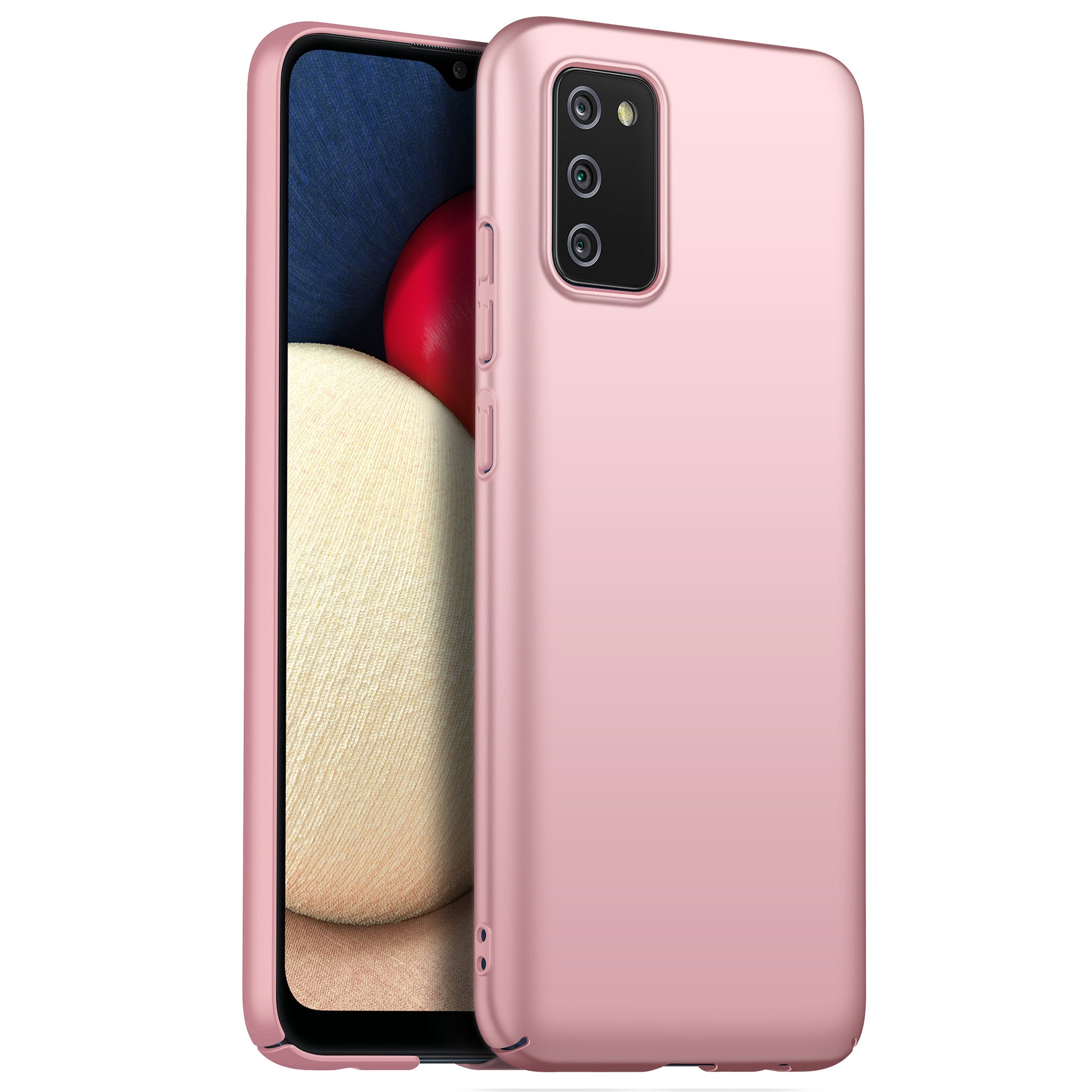 For Samsung Galaxy A02s (166.5x75.9x9.2mm) Hard PC Cover Solid Color Anti-Scratch Shockproof Phone Case