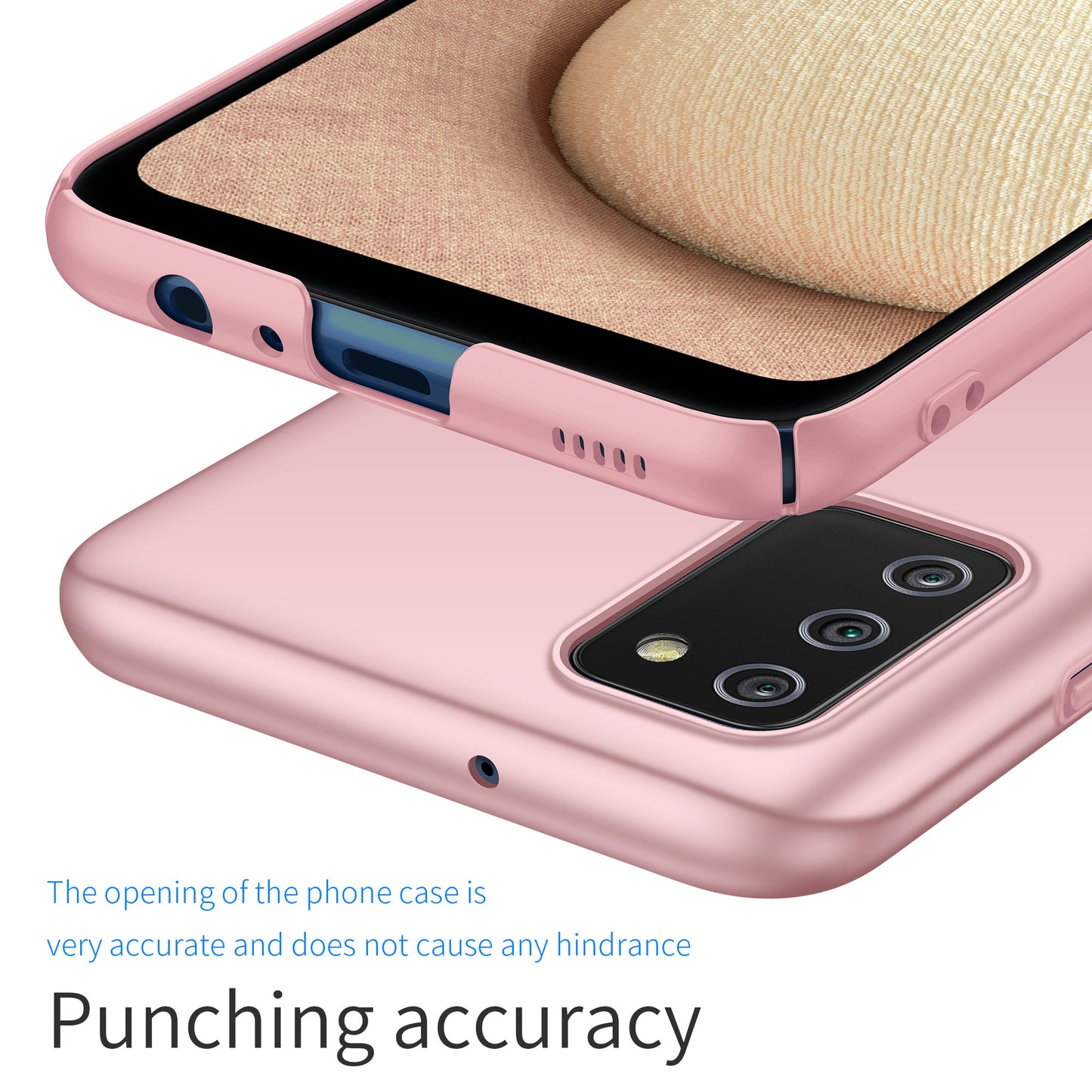 For Samsung Galaxy A02s (166.5x75.9x9.2mm) Hard PC Cover Solid Color Anti-Scratch Shockproof Phone Case