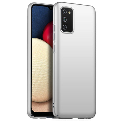 For Samsung Galaxy A02s (166.5x75.9x9.2mm) Hard PC Cover Solid Color Anti-Scratch Shockproof Phone Case