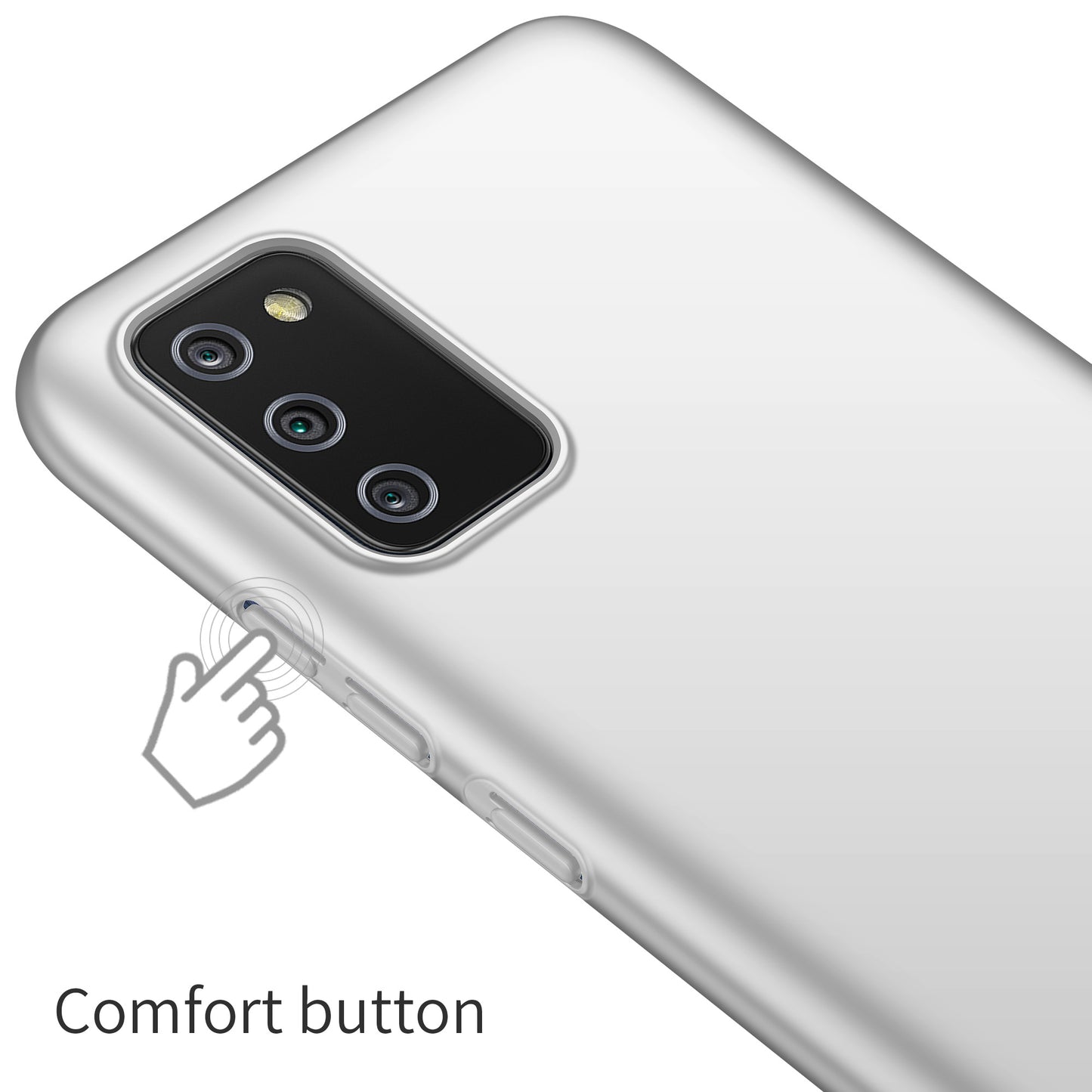 For Samsung Galaxy A02s (166.5x75.9x9.2mm) Hard PC Cover Solid Color Anti-Scratch Shockproof Phone Case