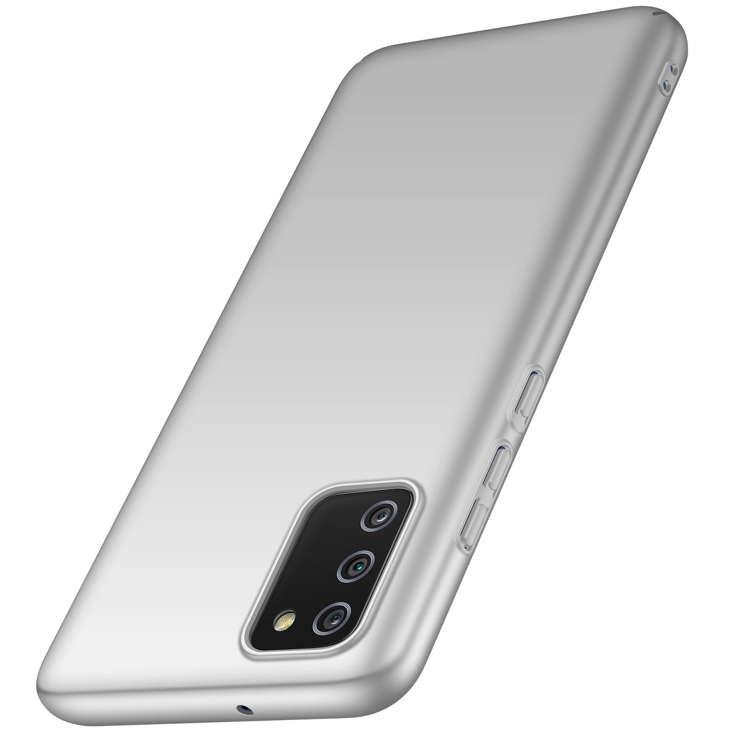 For Samsung Galaxy A02s (166.5x75.9x9.2mm) Hard PC Cover Solid Color Anti-Scratch Shockproof Phone Case