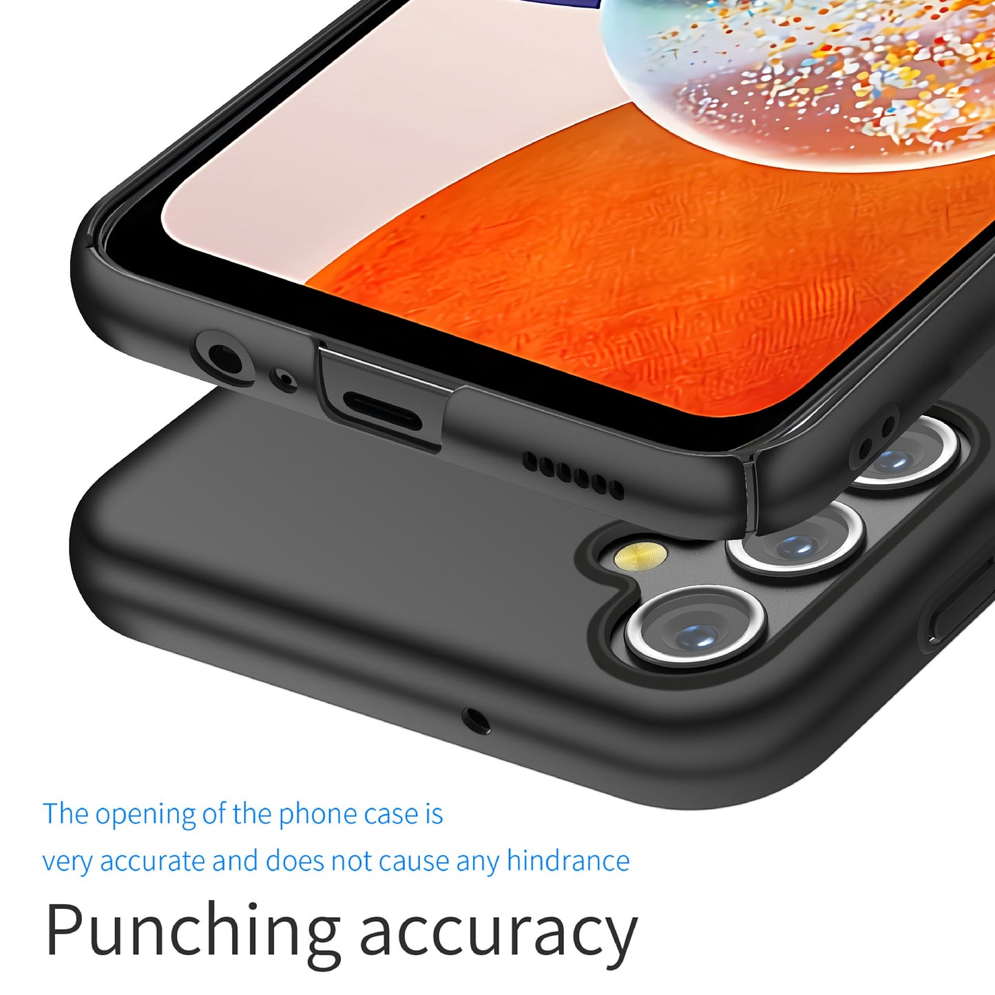 For Samsung Galaxy A14 5G / 4G Hard PC Back Cover Solid Color Shockproof Phone Case