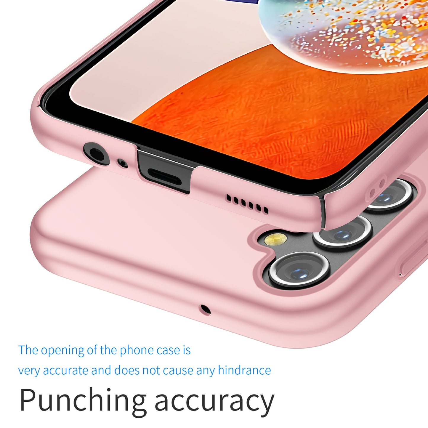 For Samsung Galaxy A14 5G / 4G Hard PC Back Cover Solid Color Shockproof Phone Case