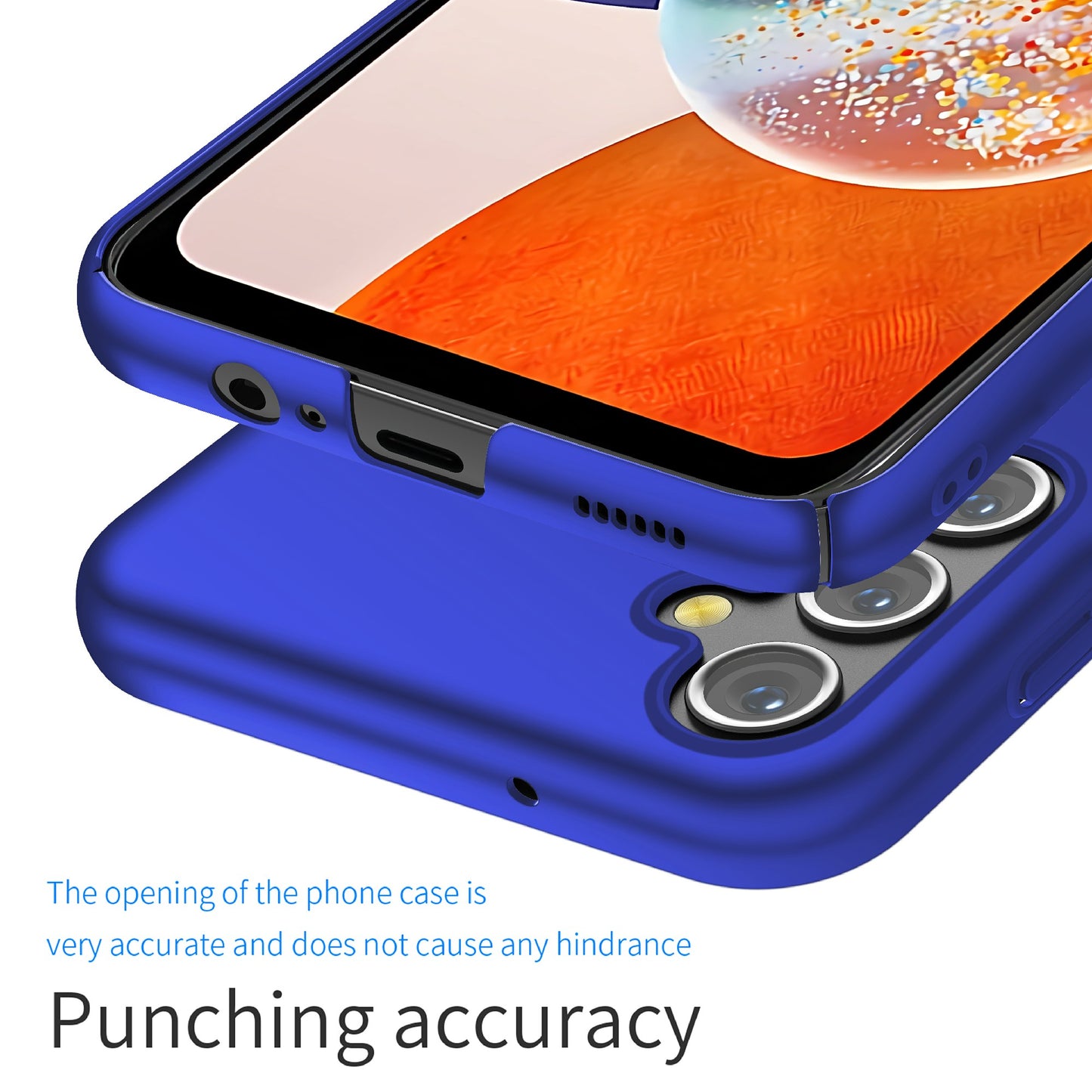 For Samsung Galaxy A14 5G / 4G Hard PC Back Cover Solid Color Shockproof Phone Case