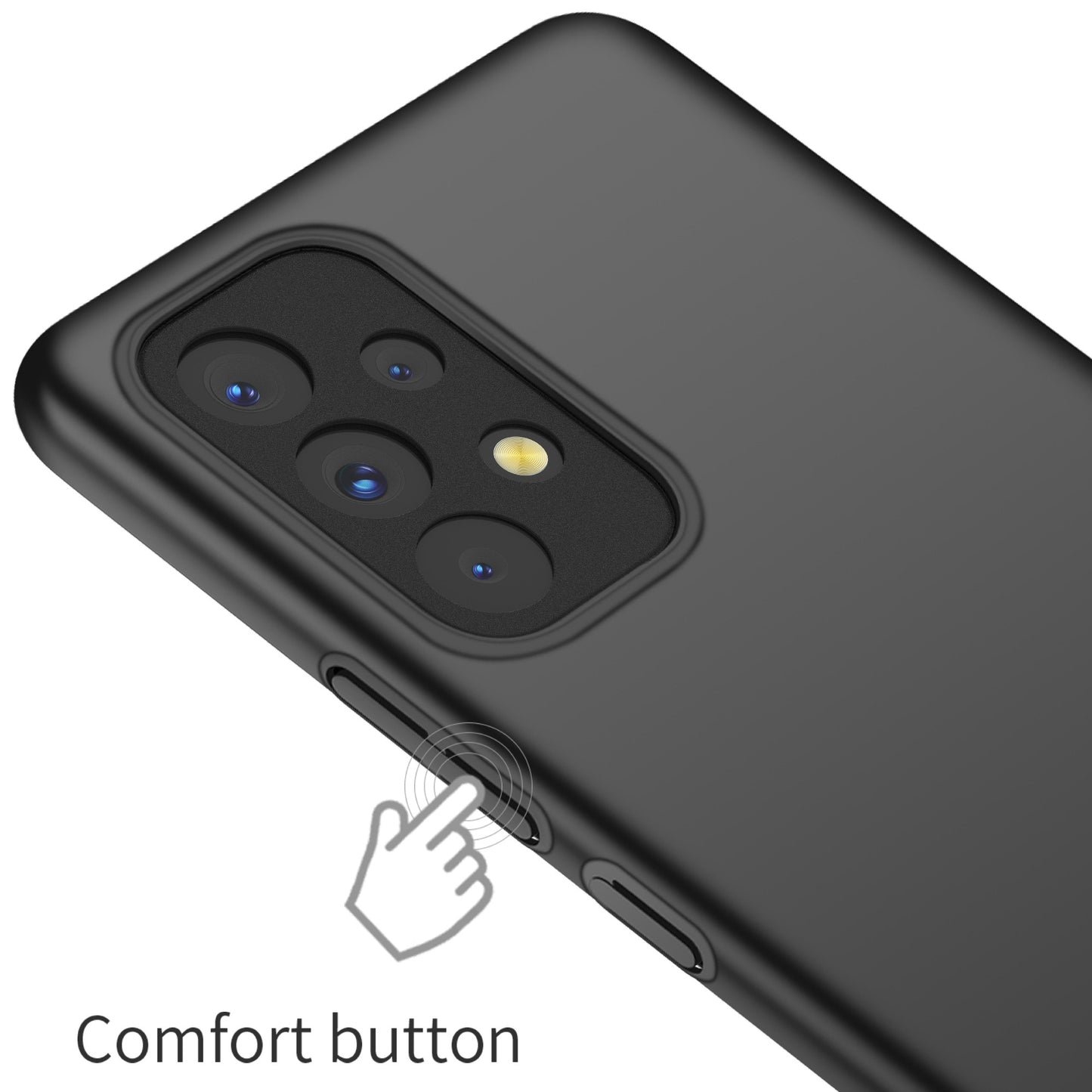 For Samsung Galaxy A53 5G Hard PC Cell Phone Cover Solid Color Drop-proof Case