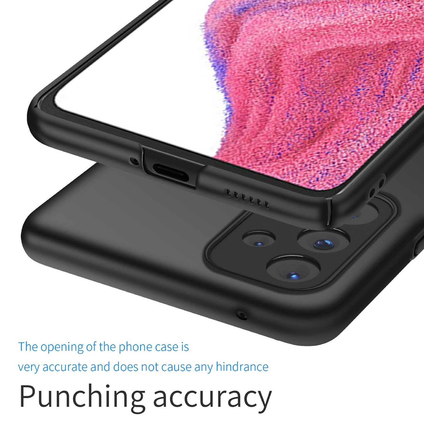 For Samsung Galaxy A53 5G Hard PC Cell Phone Cover Solid Color Drop-proof Case