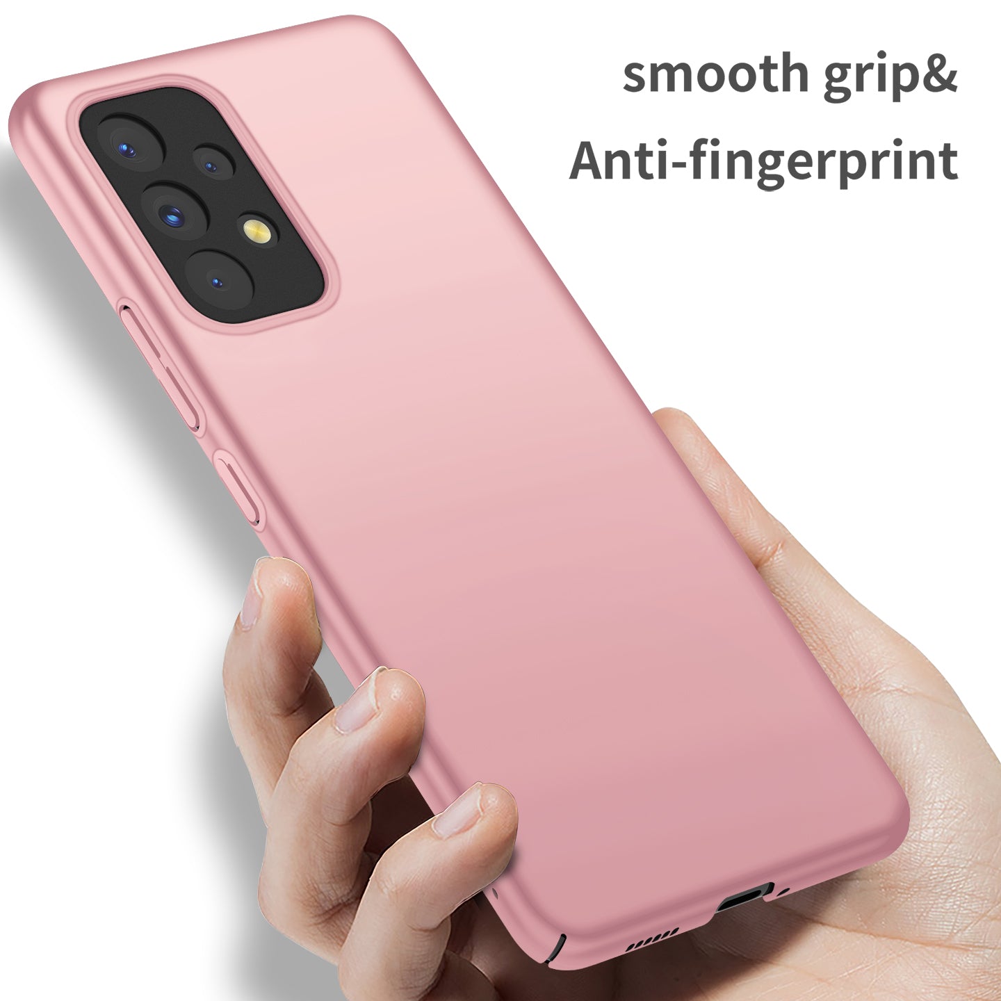 For Samsung Galaxy A53 5G Hard PC Cell Phone Cover Solid Color Drop-proof Case