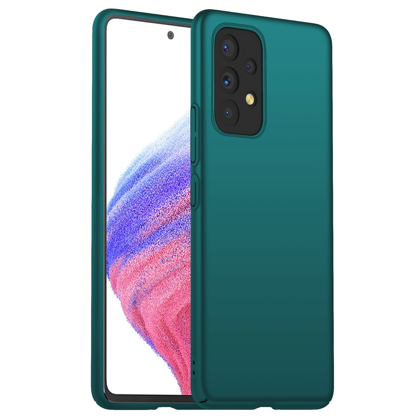 For Samsung Galaxy A53 5G Hard PC Cell Phone Cover Solid Color Drop-proof Case