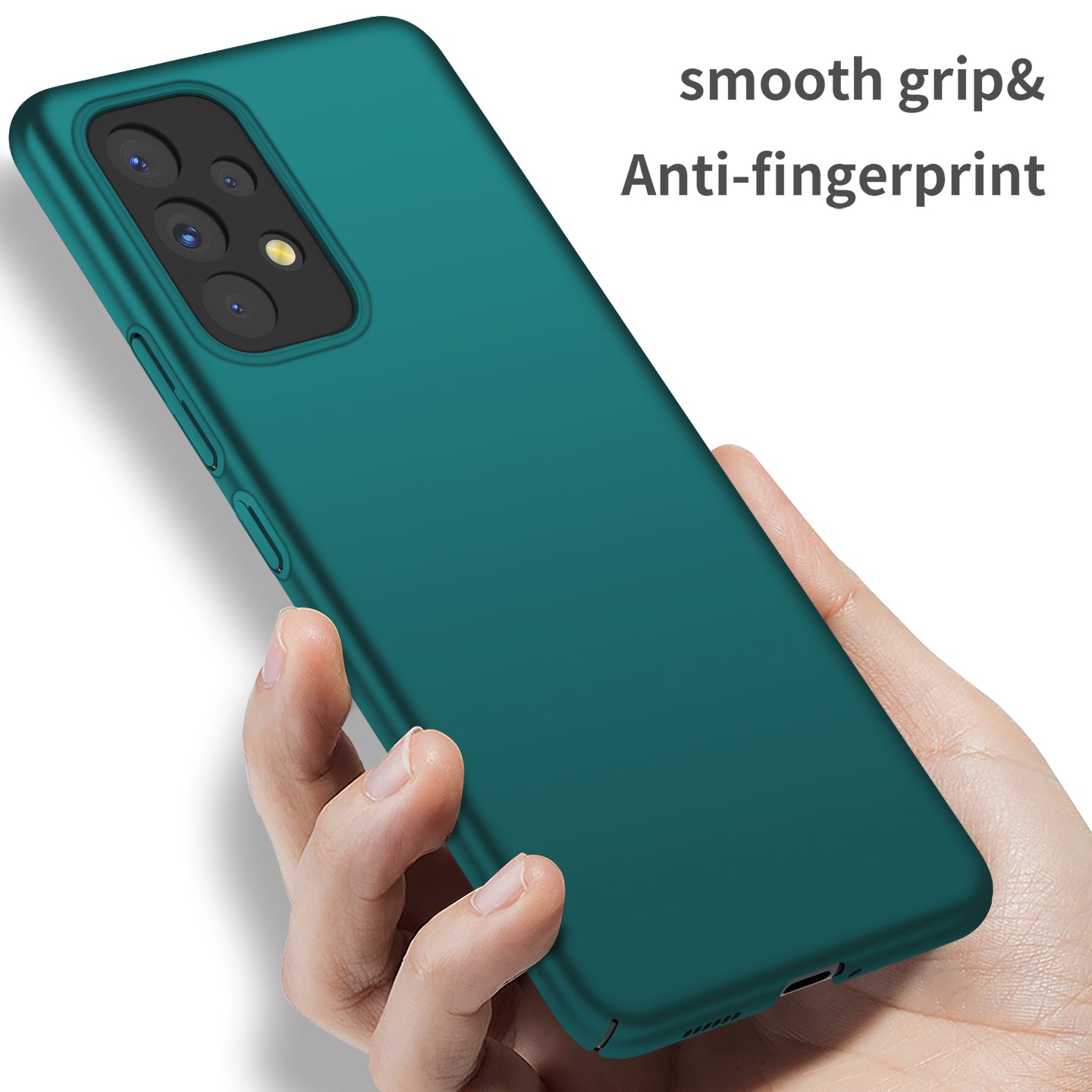 For Samsung Galaxy A53 5G Hard PC Cell Phone Cover Solid Color Drop-proof Case