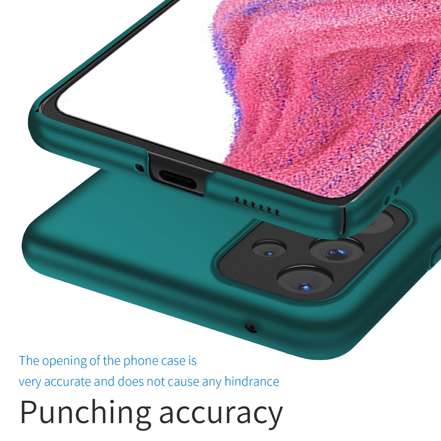 For Samsung Galaxy A53 5G Hard PC Cell Phone Cover Solid Color Drop-proof Case