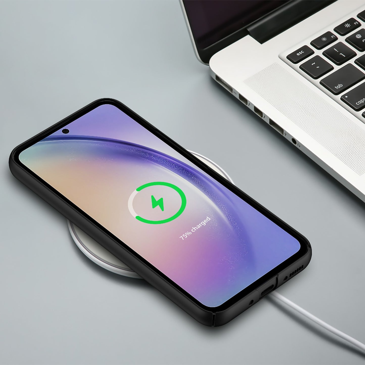 For Samsung Galaxy A54 5G Solid Color Drop-proof Cover Hard PC Cell Phone Case