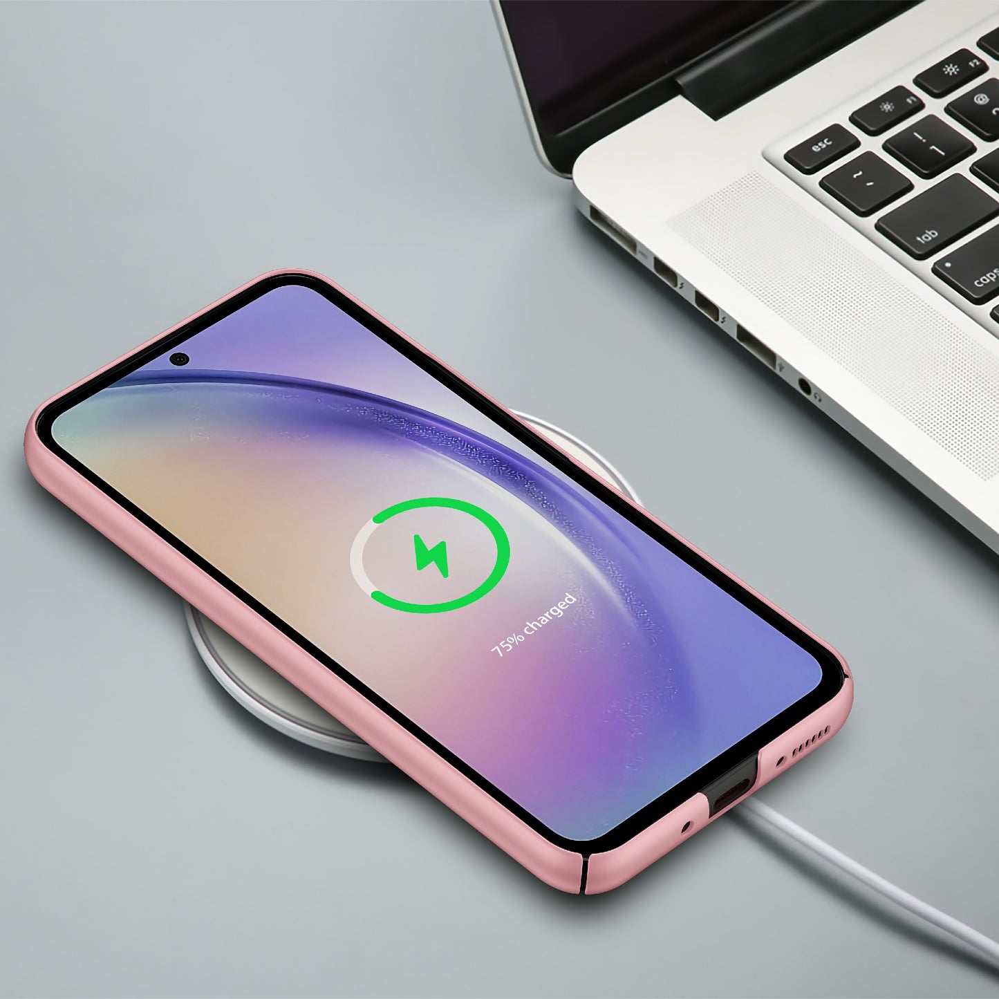 For Samsung Galaxy A54 5G Solid Color Drop-proof Cover Hard PC Cell Phone Case