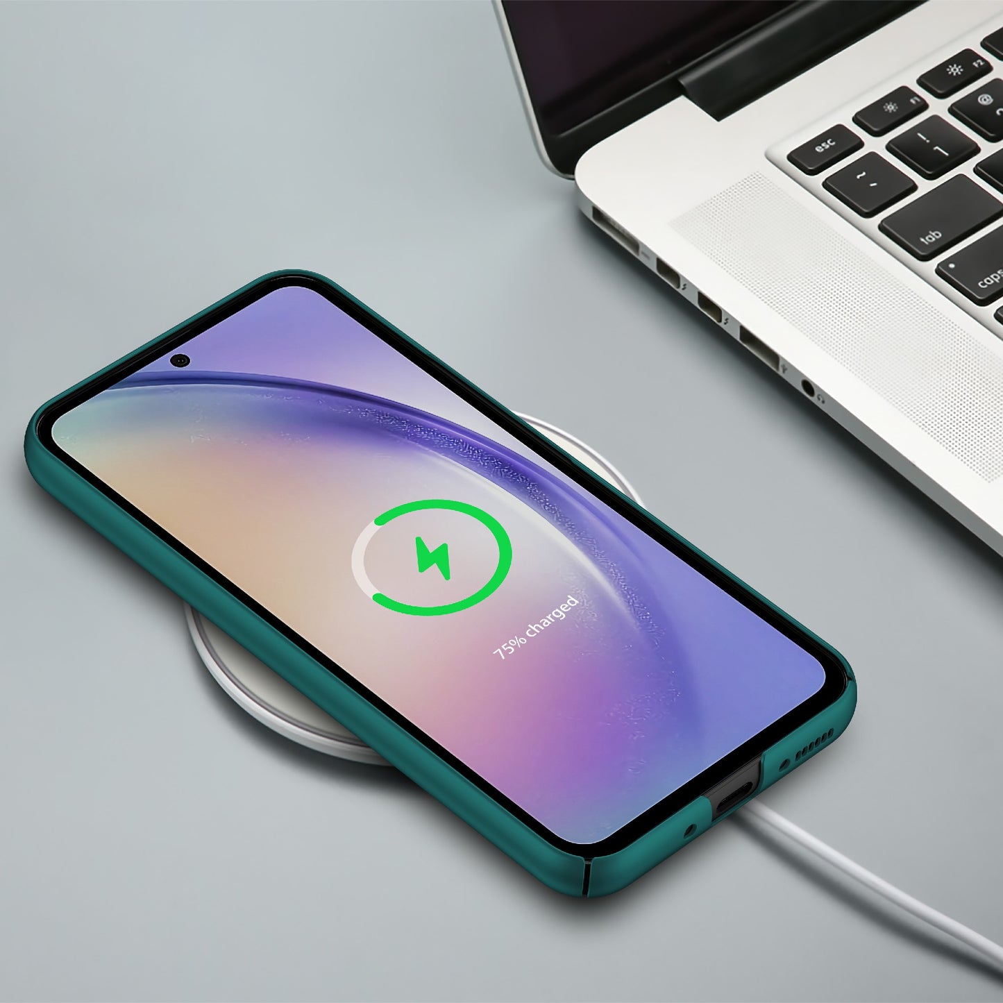 For Samsung Galaxy A54 5G Solid Color Drop-proof Cover Hard PC Cell Phone Case