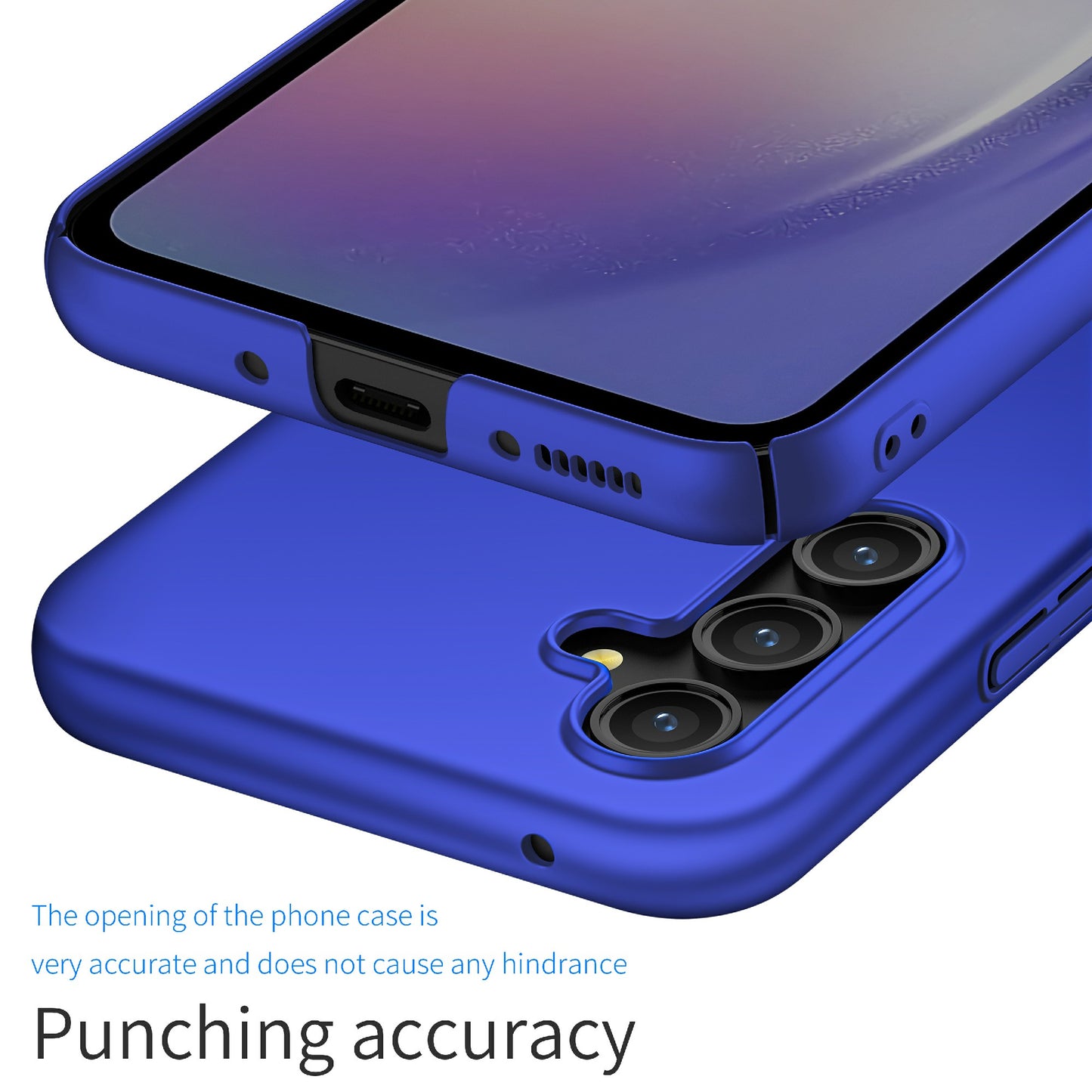 For Samsung Galaxy A54 5G Solid Color Drop-proof Cover Hard PC Cell Phone Case