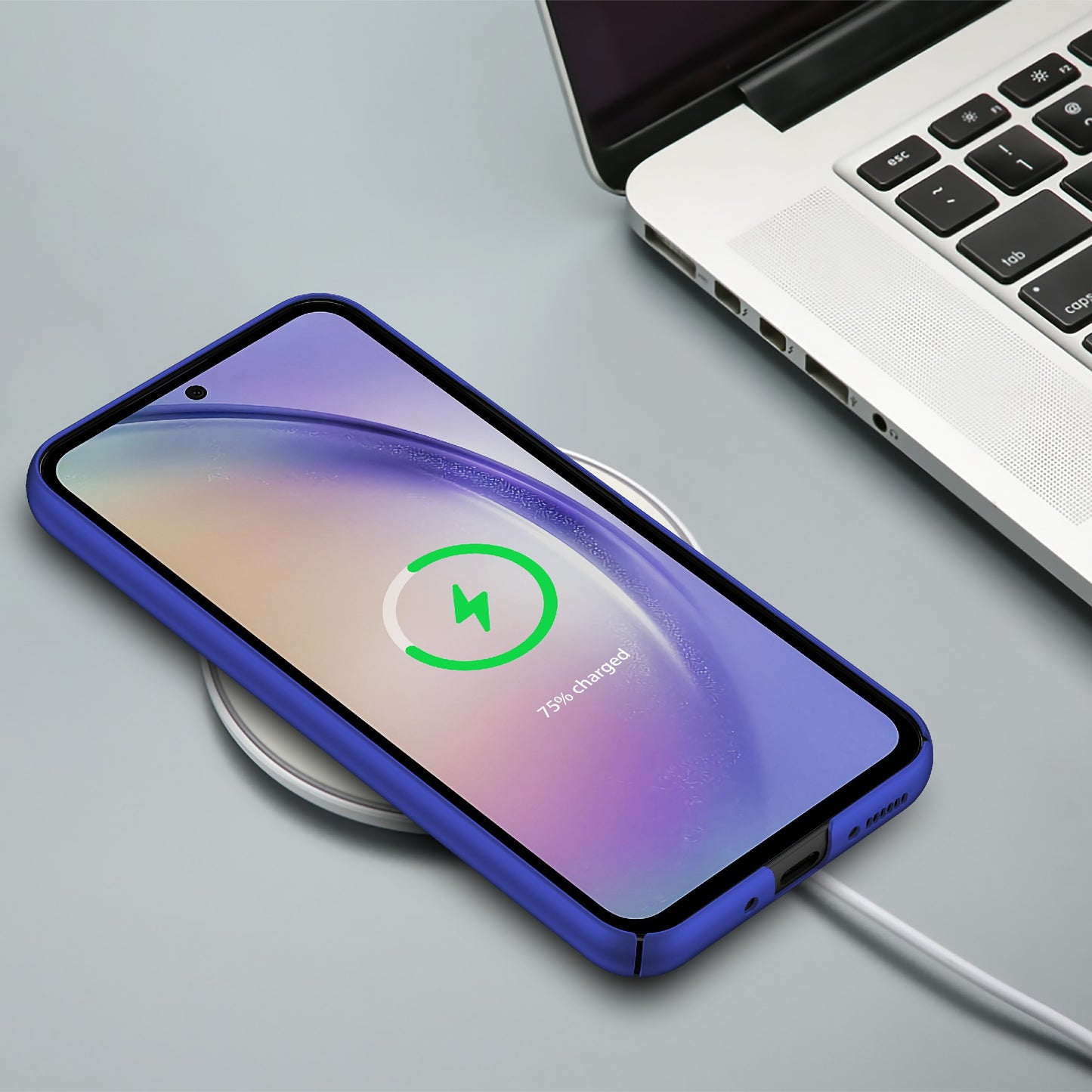 For Samsung Galaxy A54 5G Solid Color Drop-proof Cover Hard PC Cell Phone Case