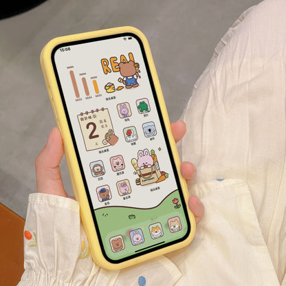 Silicone Phone Case for iPhone 12 Pro Max , 3D Cartoon Squeeze Duck Anti-scratch Phone Cover