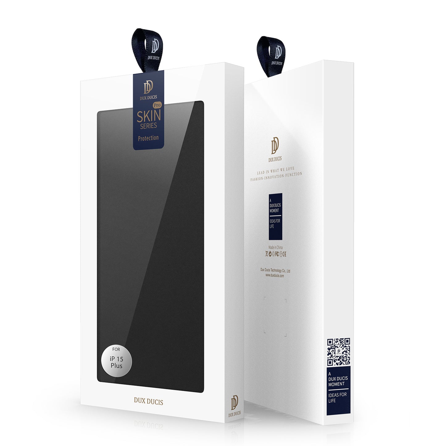 DUX DUCIS Skin Pro Series for iPhone 15 Plus PU Leather Phone Case Card Slot Phone Stand Cover