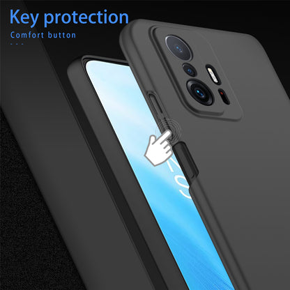 For Xiaomi 11T 5G / 11T Pro 5G Solid Color Phone Cover Anti-scratch Hard PC Cellphone Case