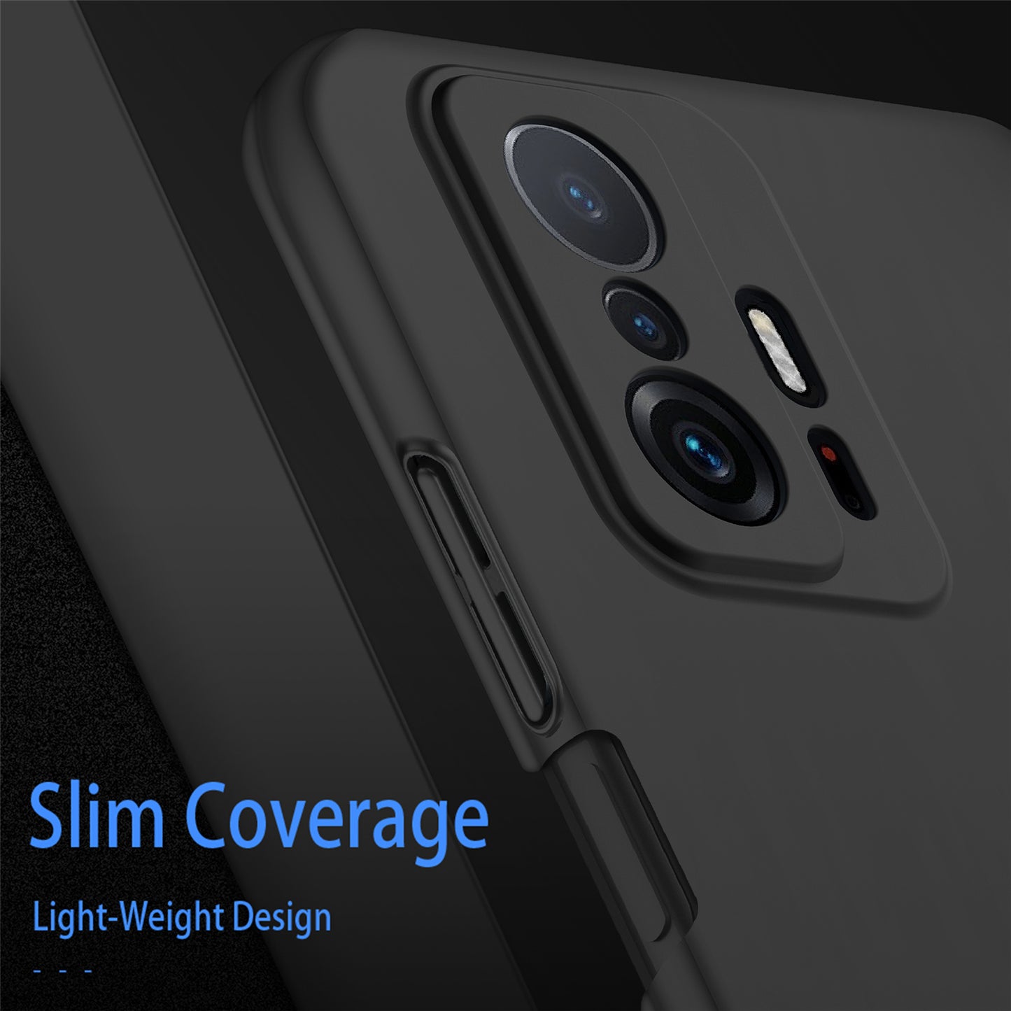 For Xiaomi 11T 5G / 11T Pro 5G Solid Color Phone Cover Anti-scratch Hard PC Cellphone Case