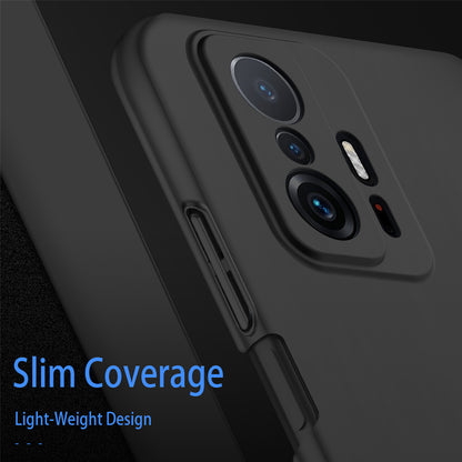 For Xiaomi 11T 5G / 11T Pro 5G Solid Color Phone Cover Anti-scratch Hard PC Cellphone Case