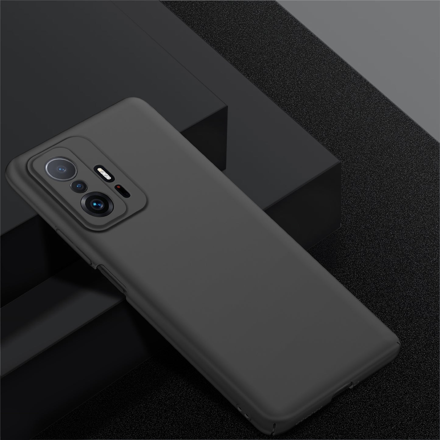 For Xiaomi 11T 5G / 11T Pro 5G Solid Color Phone Cover Anti-scratch Hard PC Cellphone Case