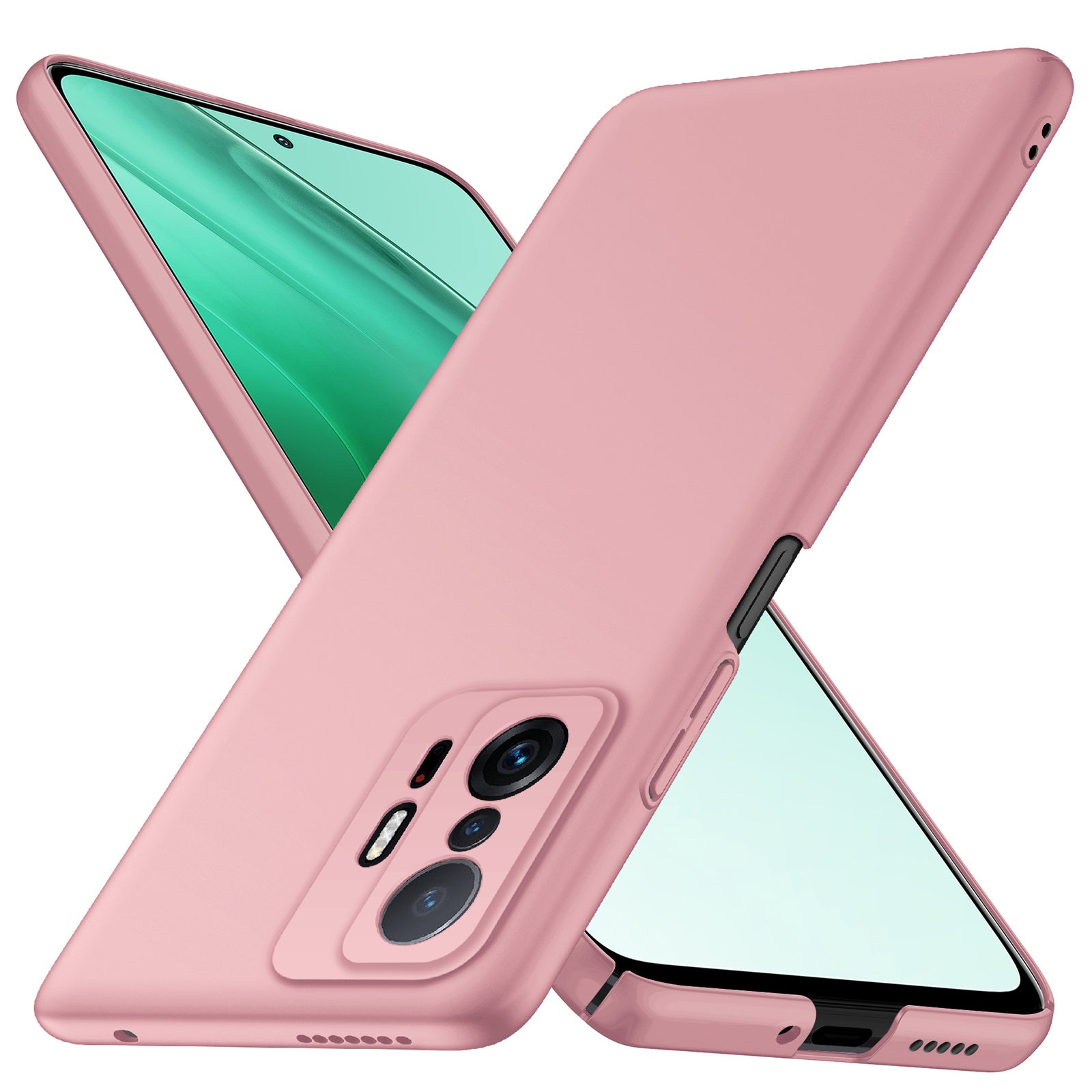 For Xiaomi 11T 5G / 11T Pro 5G Solid Color Phone Cover Anti-scratch Hard PC Cellphone Case