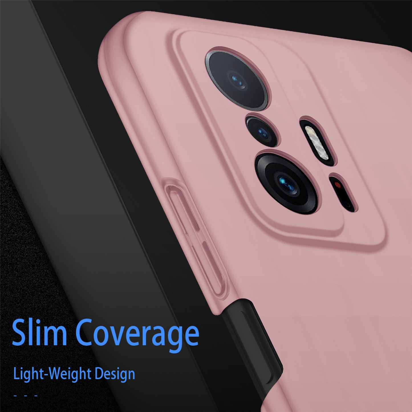 For Xiaomi 11T 5G / 11T Pro 5G Solid Color Phone Cover Anti-scratch Hard PC Cellphone Case