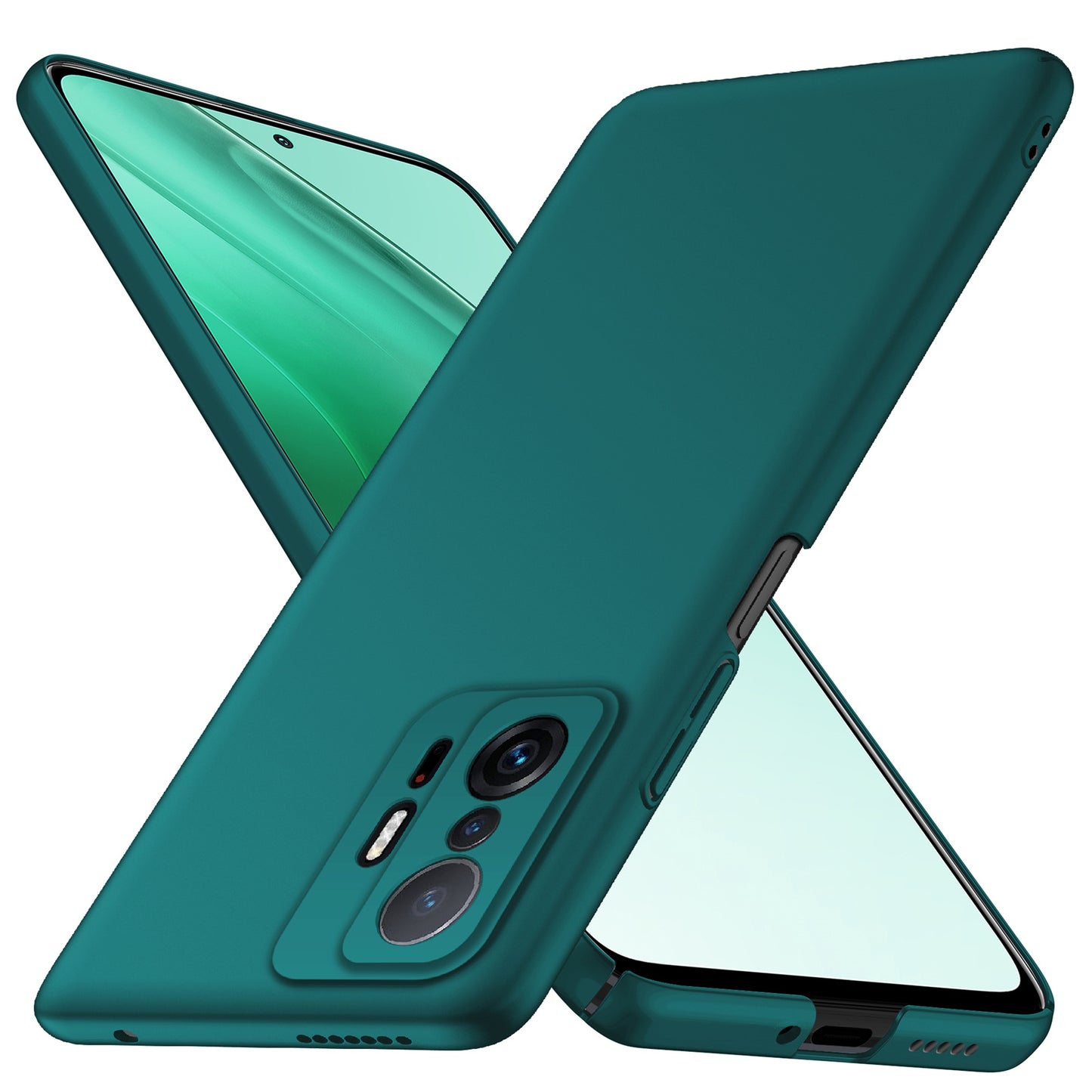 For Xiaomi 11T 5G / 11T Pro 5G Solid Color Phone Cover Anti-scratch Hard PC Cellphone Case