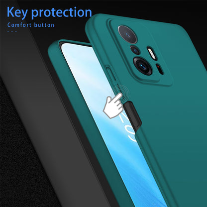 For Xiaomi 11T 5G / 11T Pro 5G Solid Color Phone Cover Anti-scratch Hard PC Cellphone Case