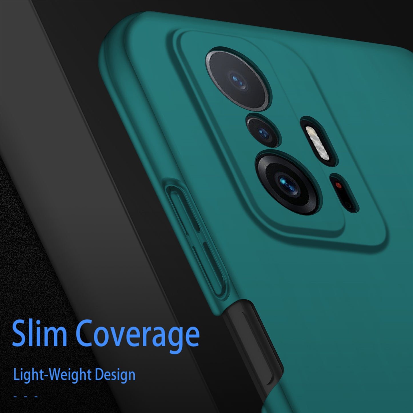 For Xiaomi 11T 5G / 11T Pro 5G Solid Color Phone Cover Anti-scratch Hard PC Cellphone Case