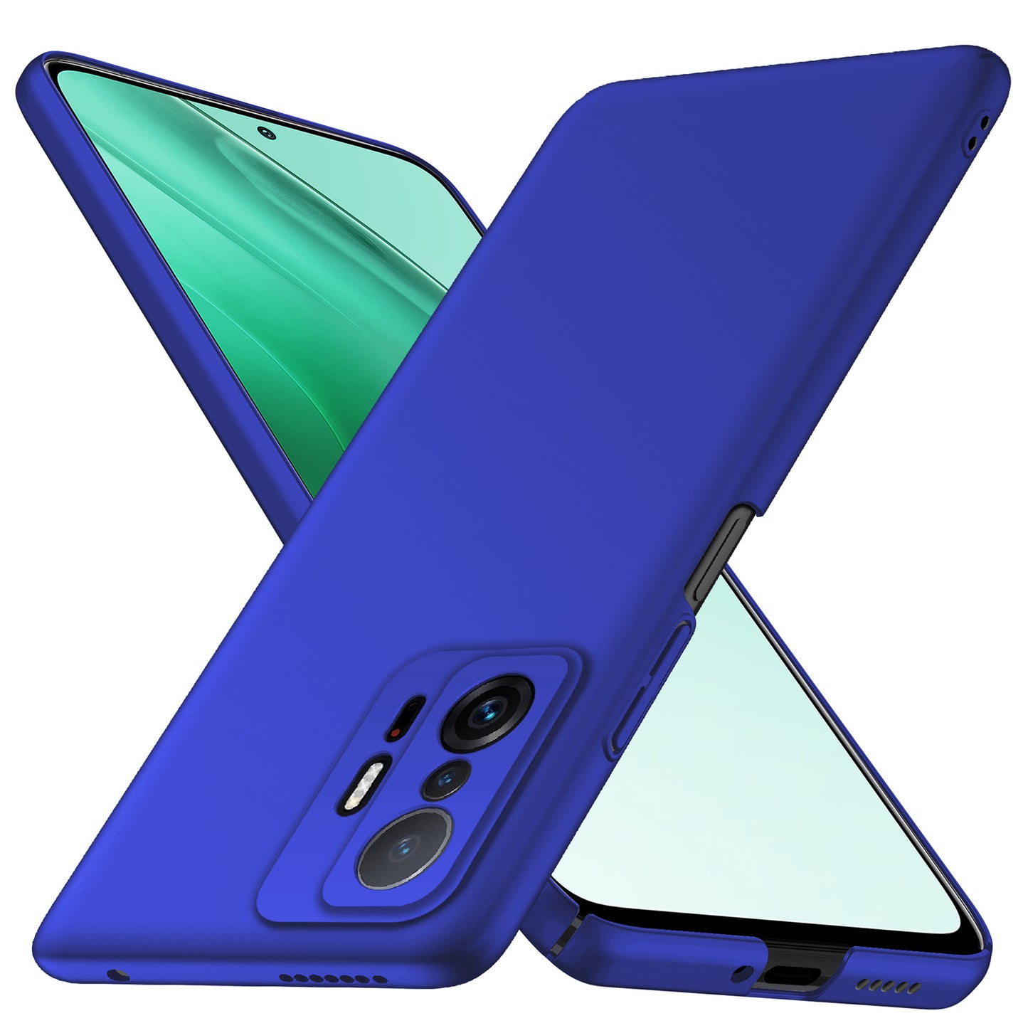 For Xiaomi 11T 5G / 11T Pro 5G Solid Color Phone Cover Anti-scratch Hard PC Cellphone Case