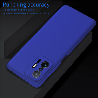 For Xiaomi 11T 5G / 11T Pro 5G Solid Color Phone Cover Anti-scratch Hard PC Cellphone Case