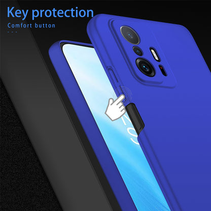 For Xiaomi 11T 5G / 11T Pro 5G Solid Color Phone Cover Anti-scratch Hard PC Cellphone Case