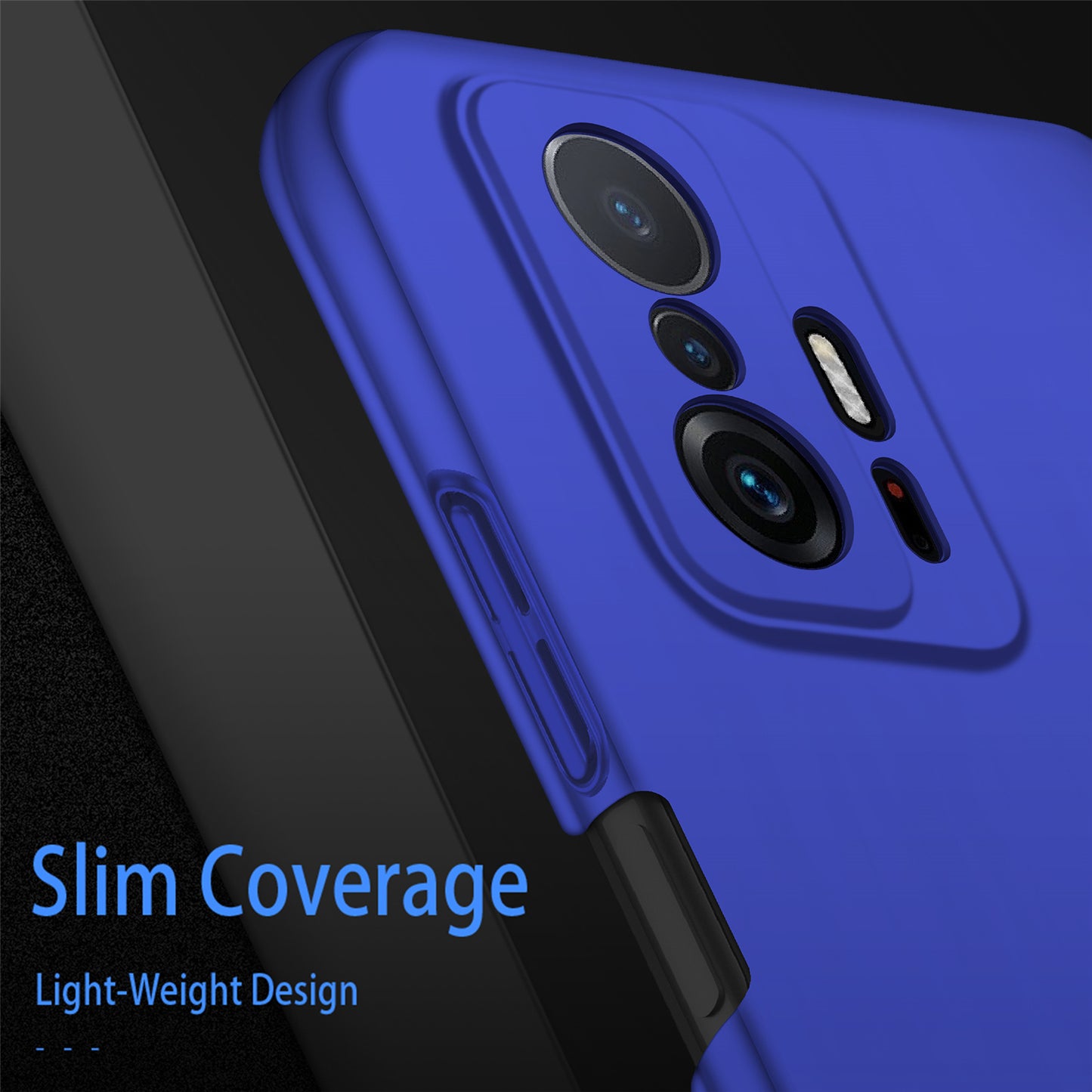 For Xiaomi 11T 5G / 11T Pro 5G Solid Color Phone Cover Anti-scratch Hard PC Cellphone Case