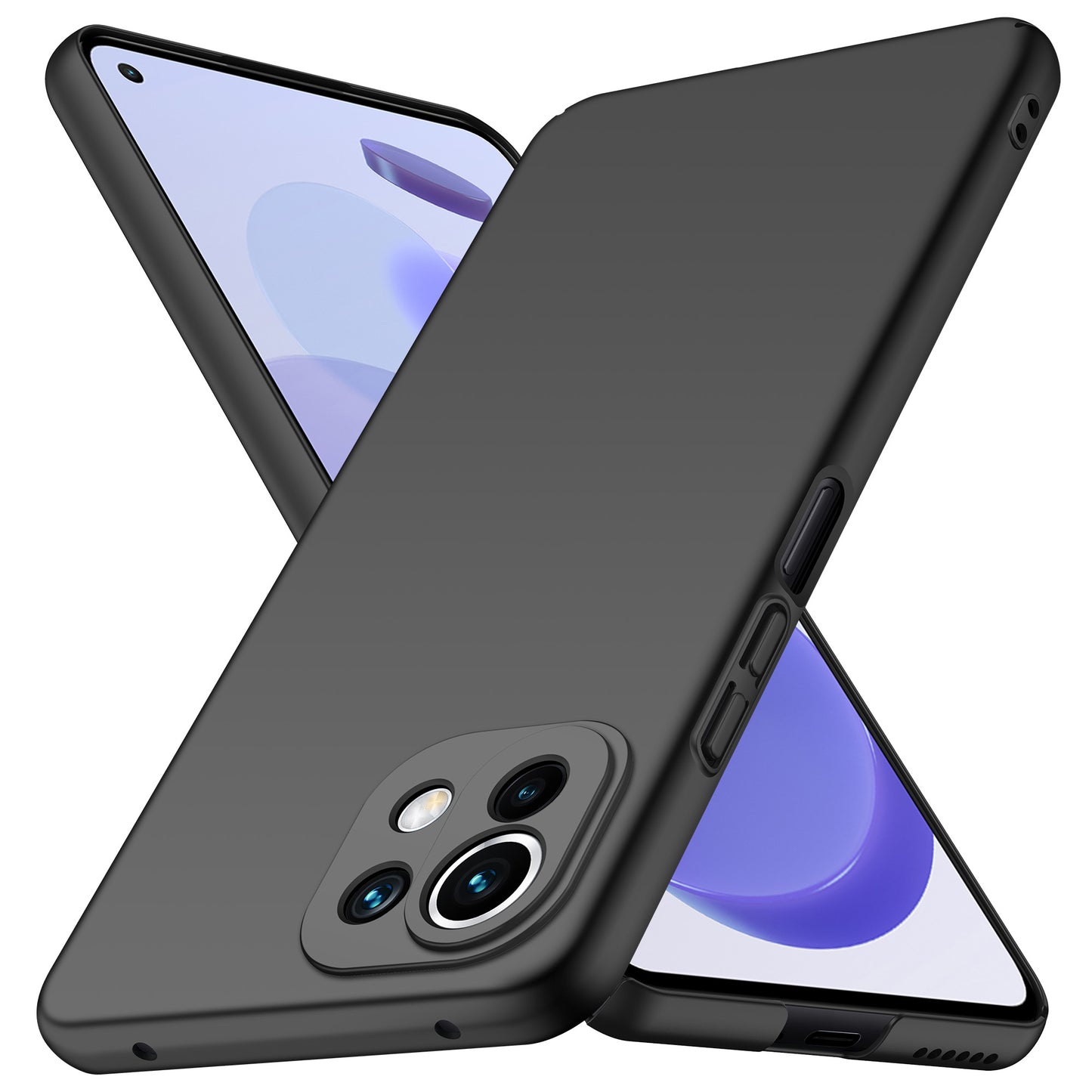 Phone Cover for Xiaomi 11 Lite 5G NE / Mi 11 Lite 4G / 5G Solid Color Anti-scratch Hard PC Cellphone Case