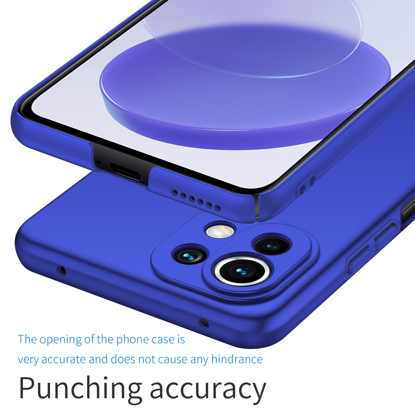 Phone Cover for Xiaomi 11 Lite 5G NE / Mi 11 Lite 4G / 5G Solid Color Anti-scratch Hard PC Cellphone Case