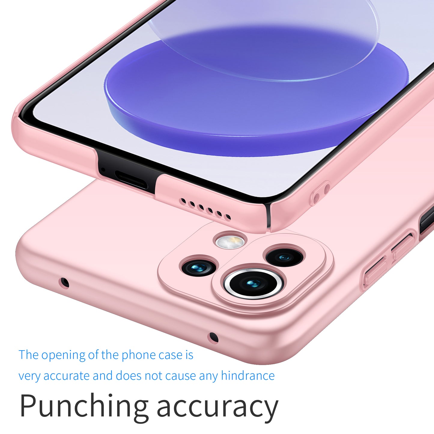 Phone Cover for Xiaomi 11 Lite 5G NE / Mi 11 Lite 4G / 5G Solid Color Anti-scratch Hard PC Cellphone Case