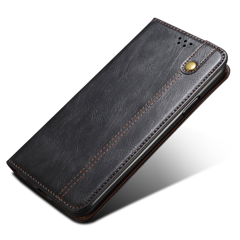 For Google Pixel 8 Phone Cover Waxy Crazy Horse Texture Leather Stand Wallet Case