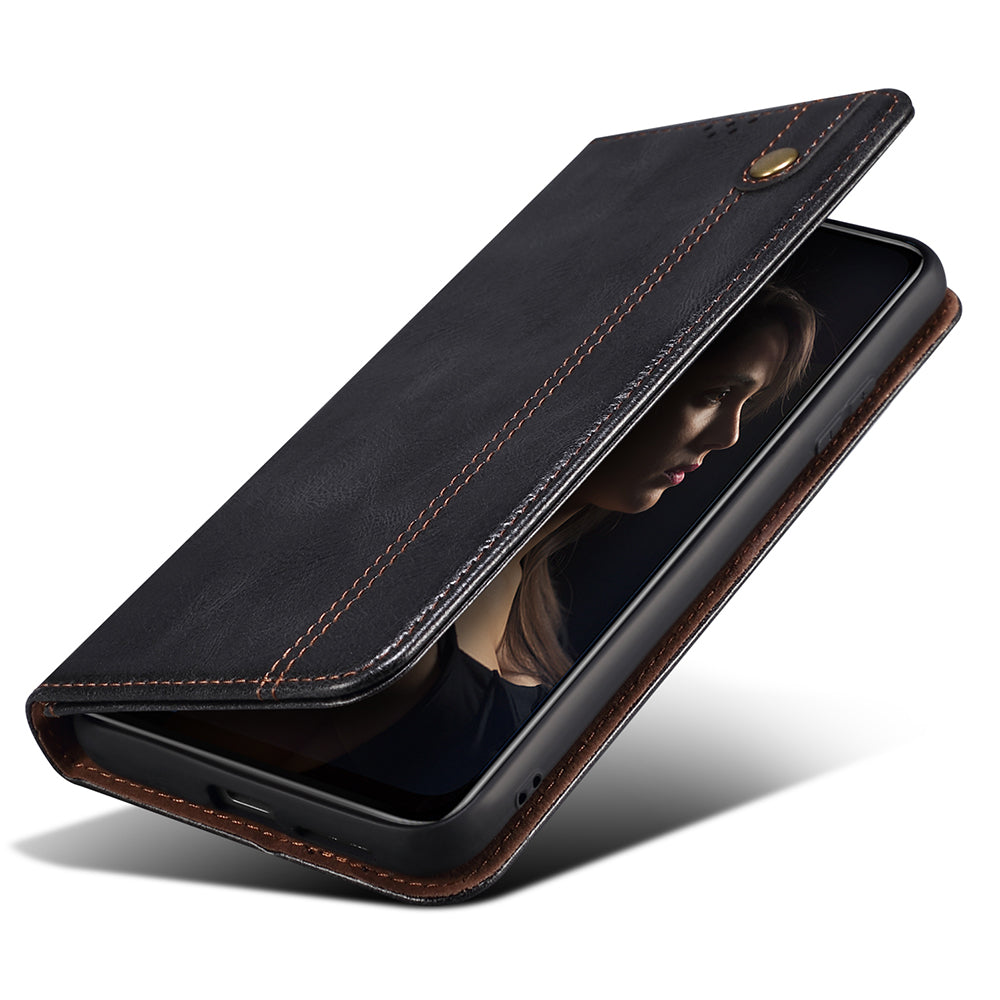 For Google Pixel 8 Pro Waxy Crazy Horse Texture Leather Wallet Case Flip Stand Phone Cover