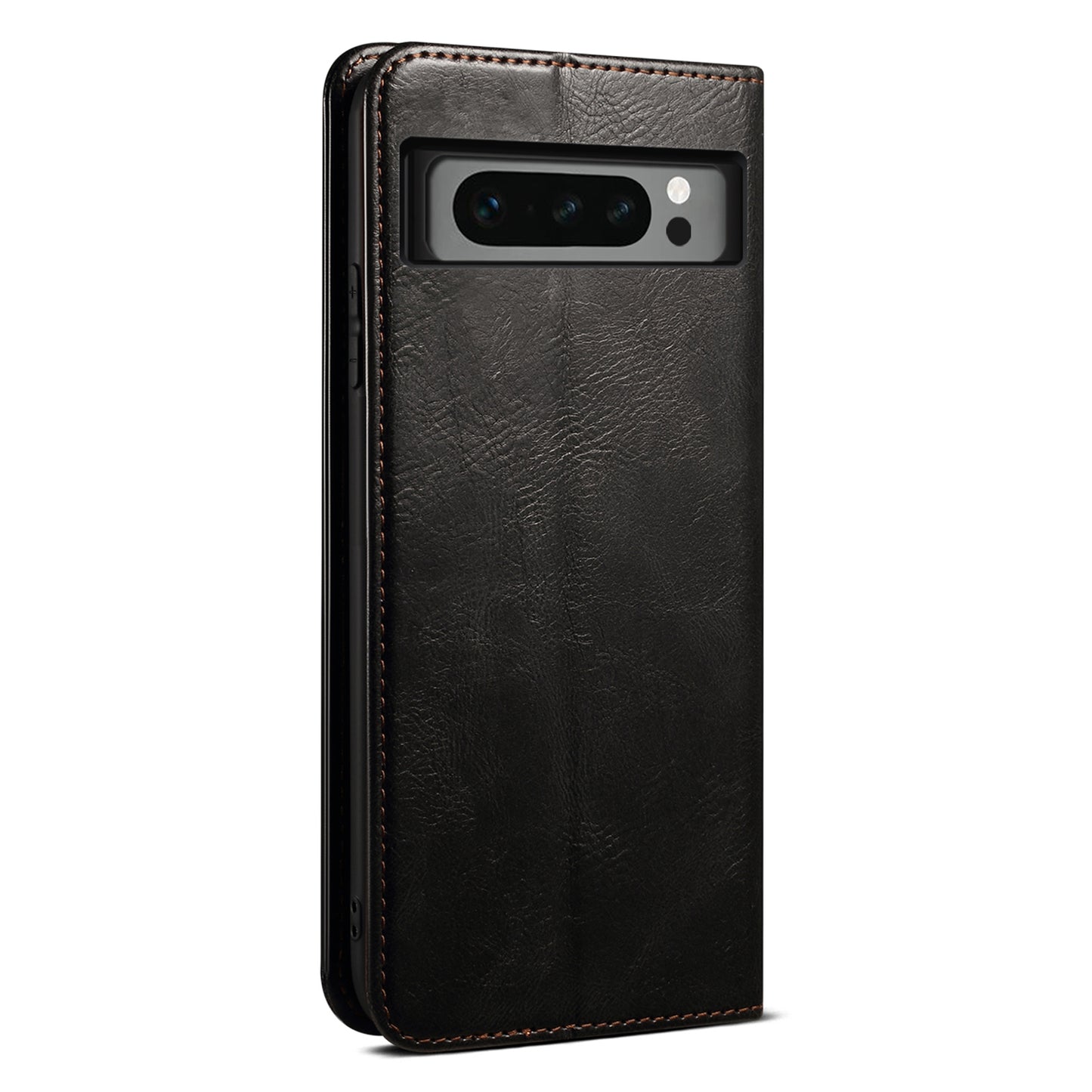 For Google Pixel 8 Pro Waxy Crazy Horse Texture Leather Wallet Case Flip Stand Phone Cover