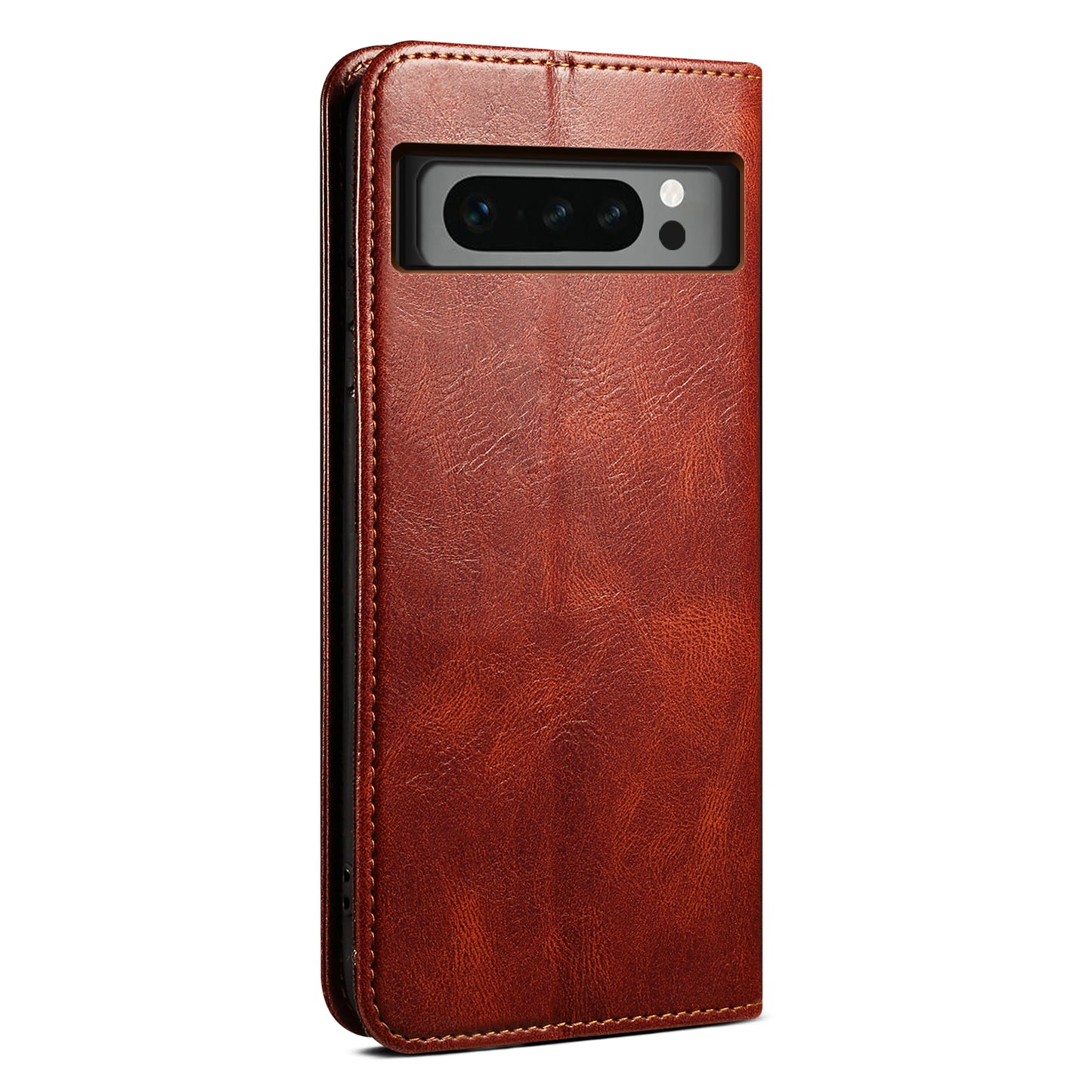 For Google Pixel 8 Pro Waxy Crazy Horse Texture Leather Wallet Case Flip Stand Phone Cover