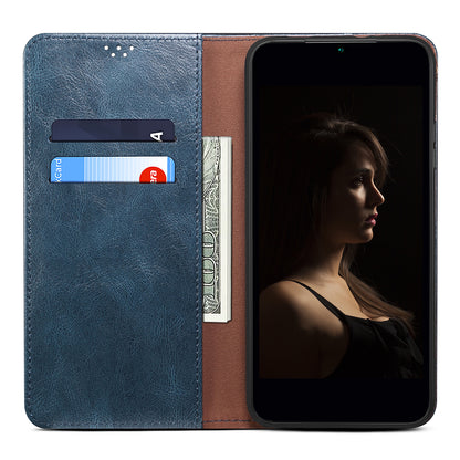 For Google Pixel 8 Pro Waxy Crazy Horse Texture Leather Wallet Case Flip Stand Phone Cover