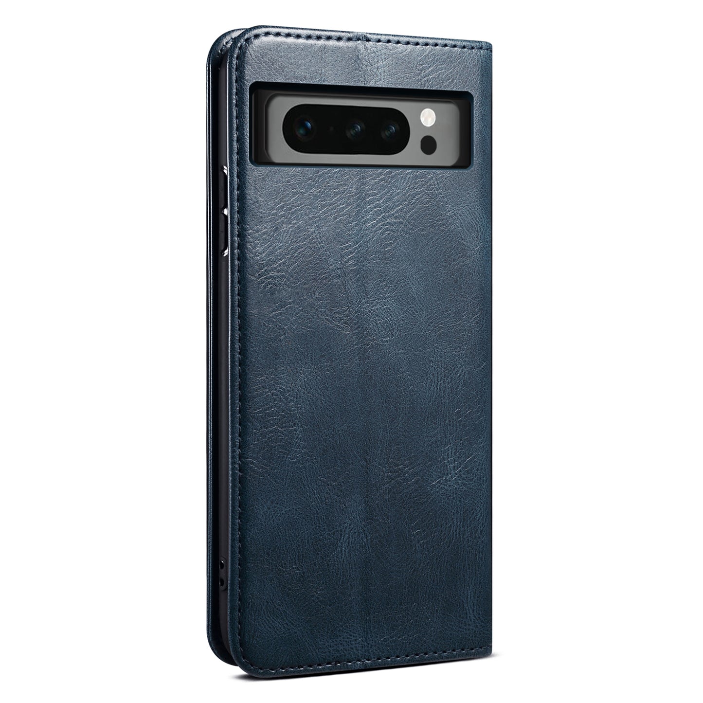 For Google Pixel 8 Pro Waxy Crazy Horse Texture Leather Wallet Case Flip Stand Phone Cover