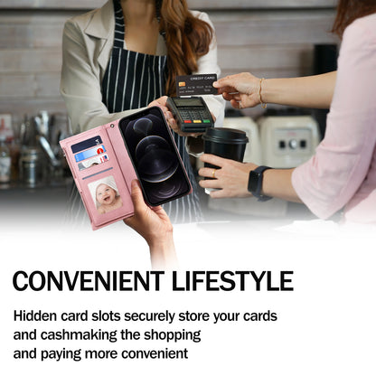 ESEBLE Star Series Leather Phone Case for Google Pixel 8 , Zipper Pocket Wallet RFID Blocking Phone Stand Cover