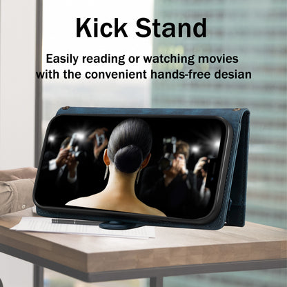 ESEBLE Star Series Leather Phone Case for Google Pixel 8 , Zipper Pocket Wallet RFID Blocking Phone Stand Cover