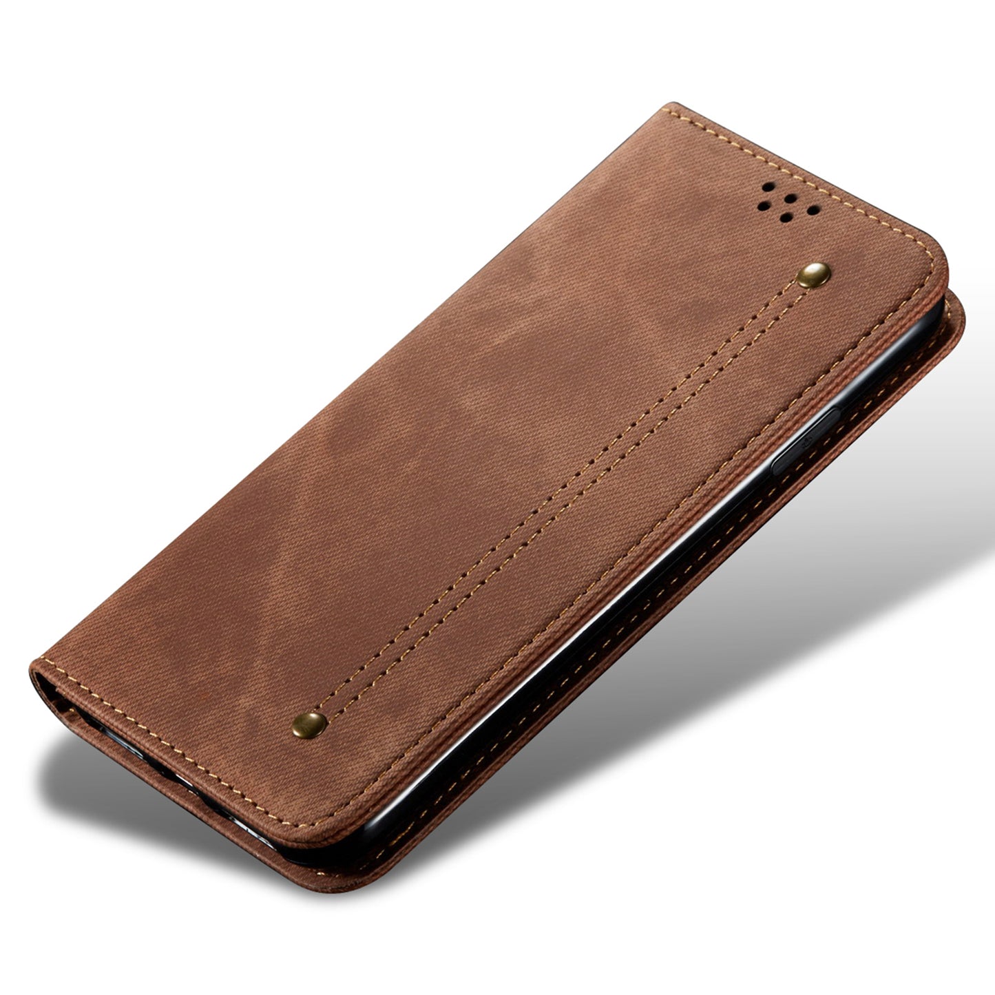 For OnePlus Nord CE 3 Lite 5G / Nord N30 5G / Oppo K11x 5G Leather Wallet Case Anti-scratch Jeans Cloth Texture Phone Stand Cover