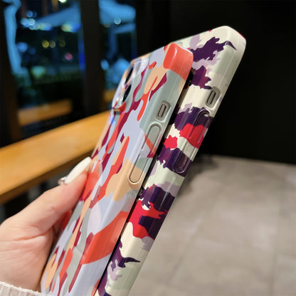 For iPhone 14 Hard PC Back Cover Camouflage Pattern Printing Protective Phone Case