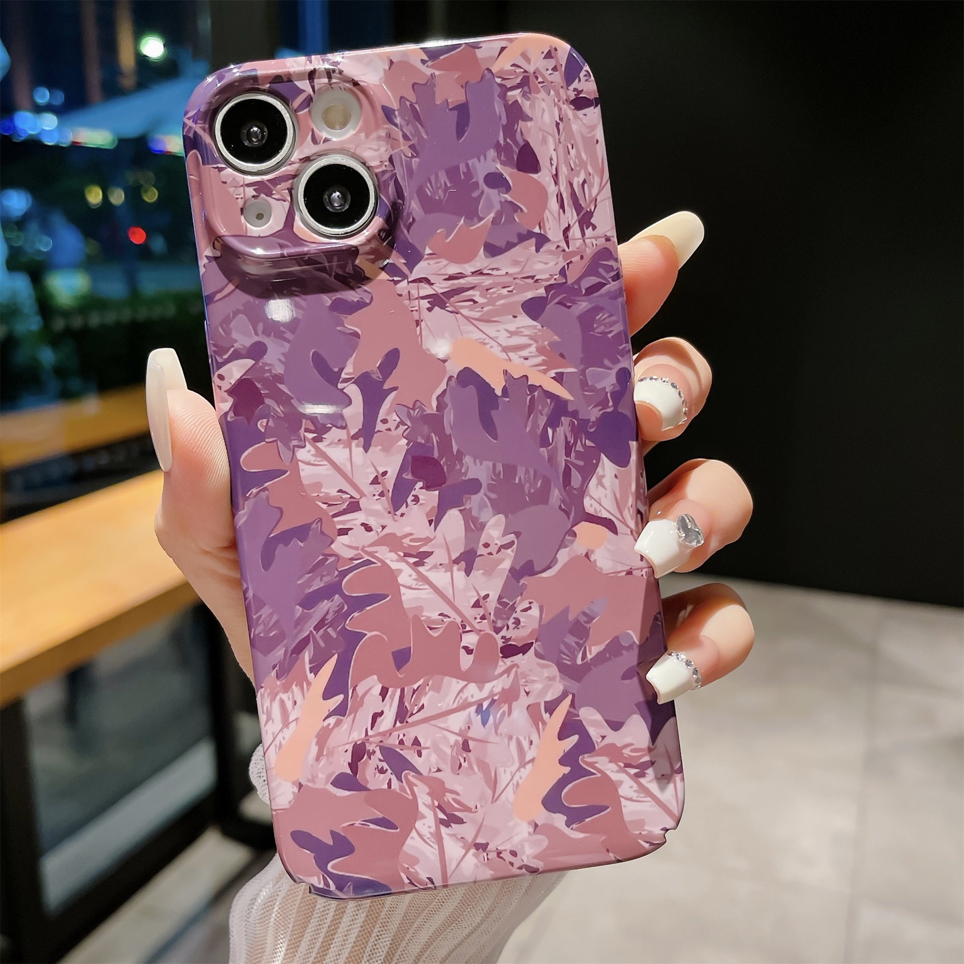 For iPhone 14 Hard PC Back Cover Camouflage Pattern Printing Protective Phone Case